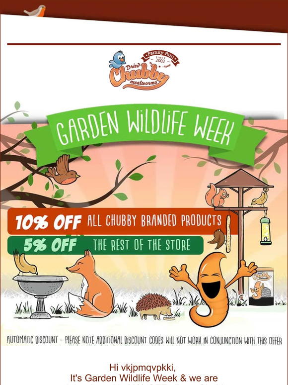 🌷 Save up to 10% On Our Garden Wildlife Week SALE 🐦