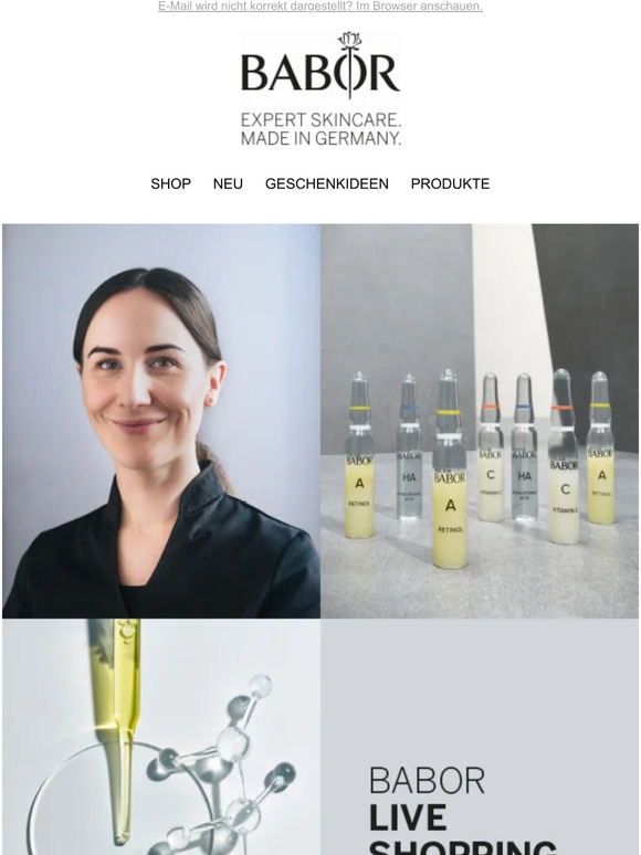 Schalte ein zu unserer Power Serum Ampoules Live Show & sichere Dir Dein Ampullen-Geschenk