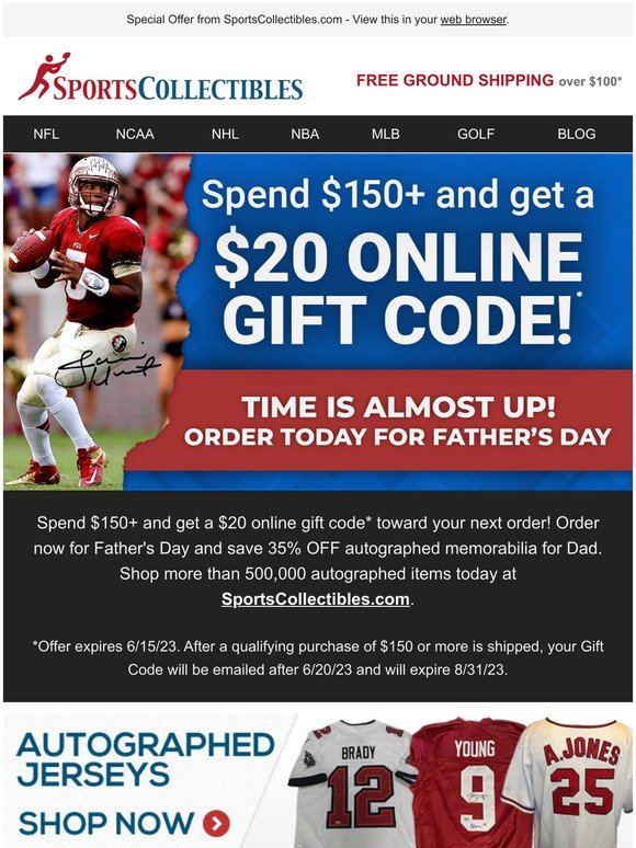Get a $20 Online Gift Code - Time is running out