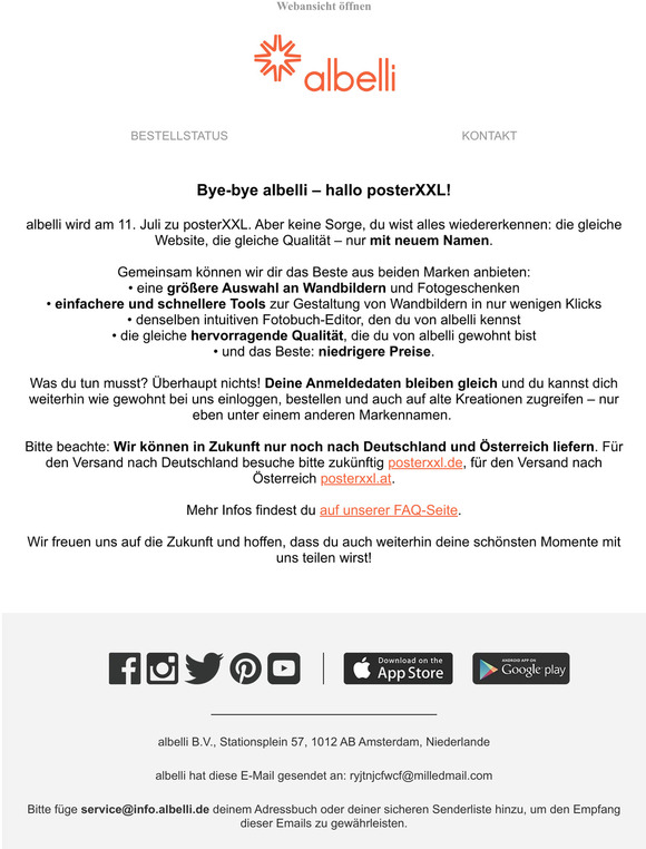albelli wird jetzt posterXXL