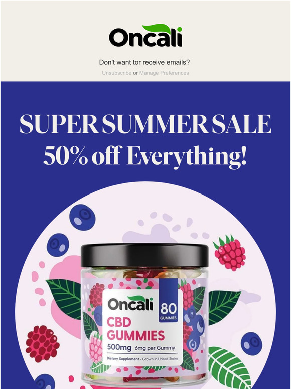 🚨 Limited-Time Offer! Unlock Your Well-being with Oncali CBD Gummies at Half the Price! 🍃
