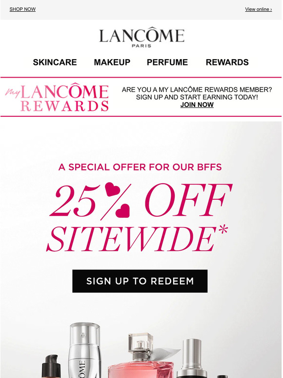 Lancôme US Email Newsletters Shop Sales, Discounts, and Coupon Codes