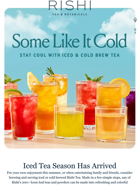 Rishi Tea: It's (Finally) Iced Tea Season | Milled