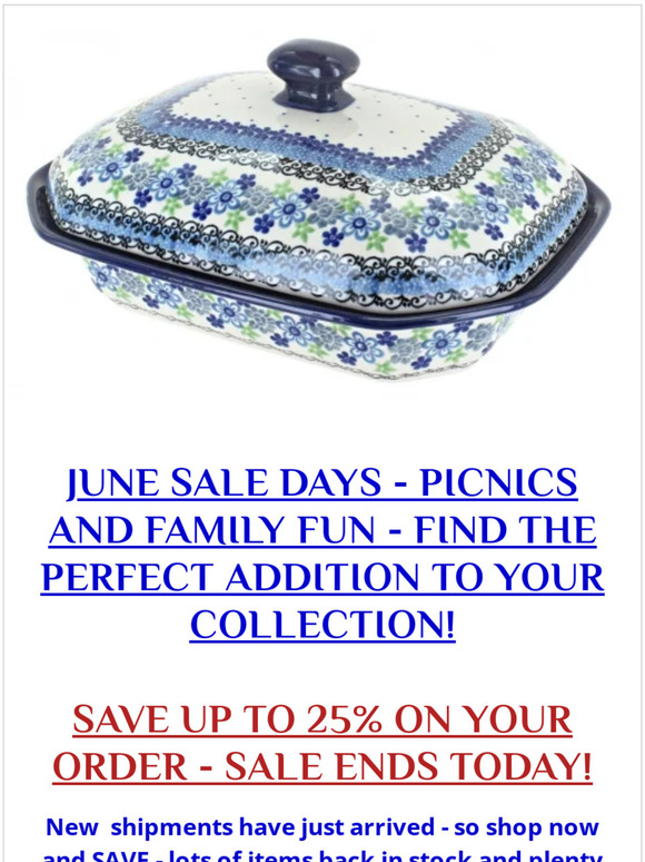 SALE ENDS TODAY - SAVE UP TO 25% ON YOUR ORDER TODAY