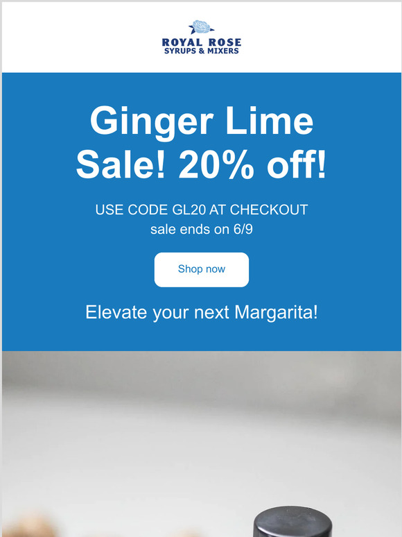 20% Off Ginger-Lime Syrup!