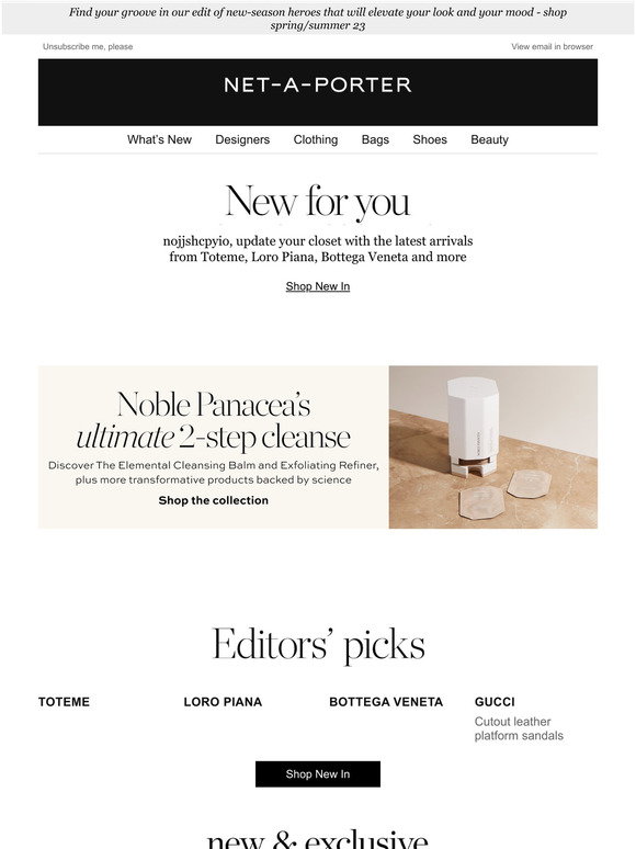 Net-A-Porter: Your Monday refresh | Milled