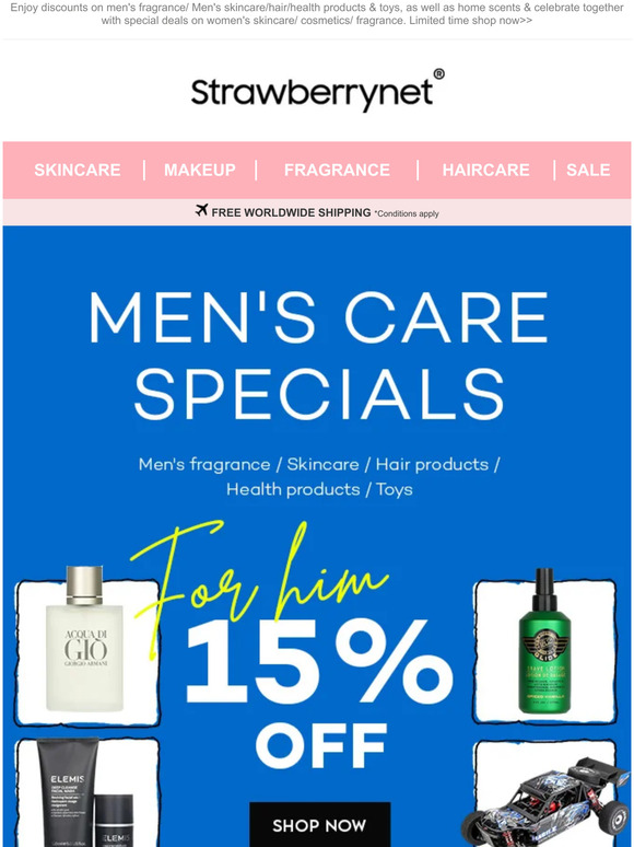 👨👔Can't-Miss Discounts on Men's Care Specials