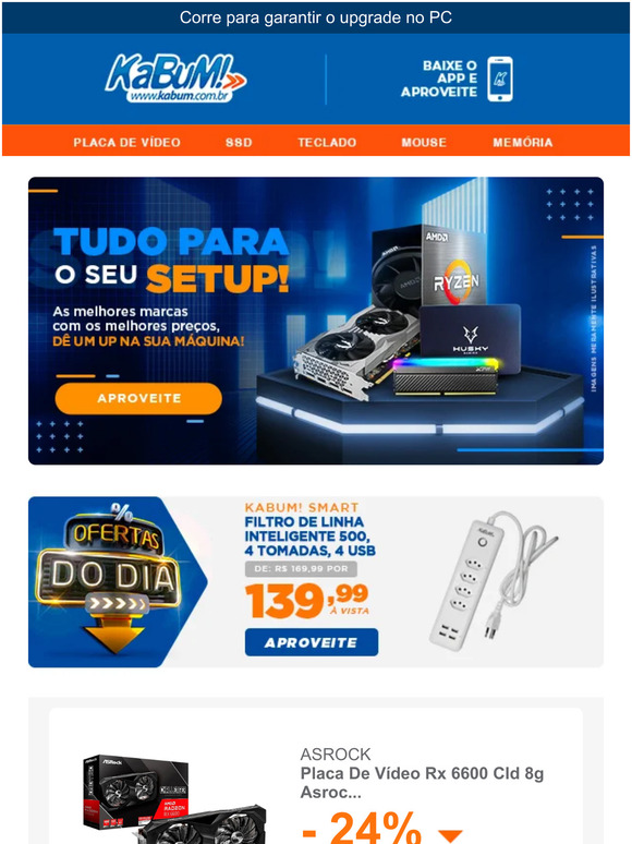 ⚠️ SSD + Memória + Processador e mais em PROMOÇÃO. Vem!