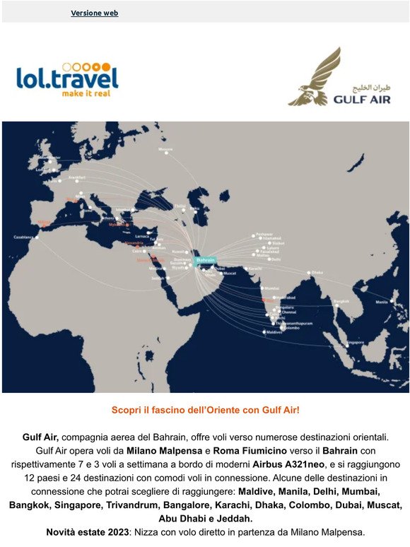 Scopri il fascino dell’Oriente con Gulf Air