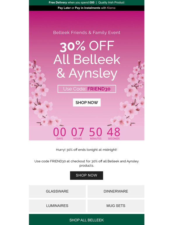 LAST CHANCE! Sale ends tonight!