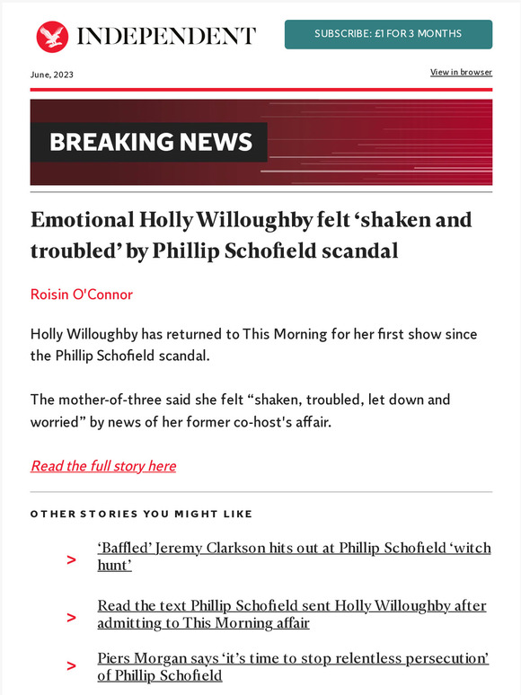 The Independent: Emotional Holly Willoughby felt 'shaken and troubled ...