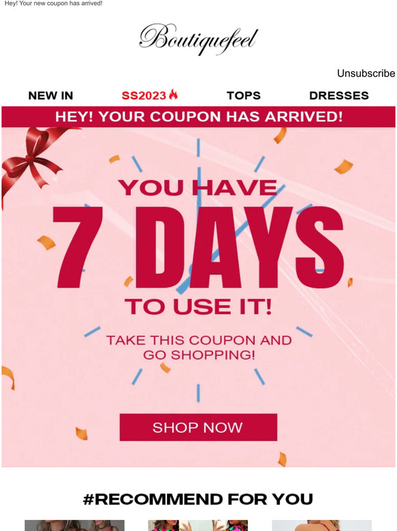 Hey! Your new coupon has arrived! Milled