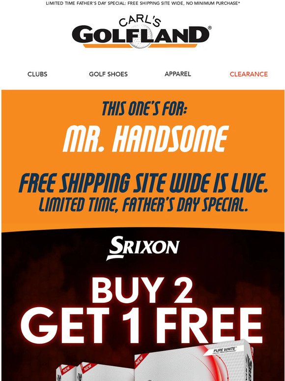 🤯 Father's Day FREE SHIPPING IS LIVE | Srixon Buy 2, Get 1 FREE Golf Balls