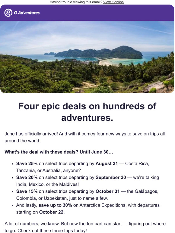One month. Four ways to save.
