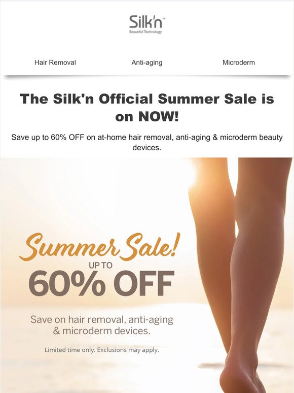 ☀️Up to 60% OFF Silk'n Beauty Devices!
