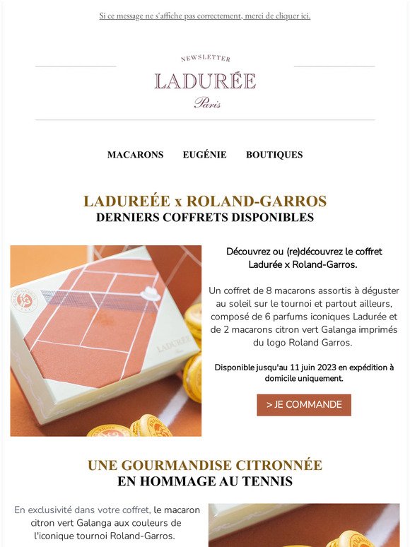 EXCLUSIVITÉ | Coffret Ladurée x Roland Garros 🎾