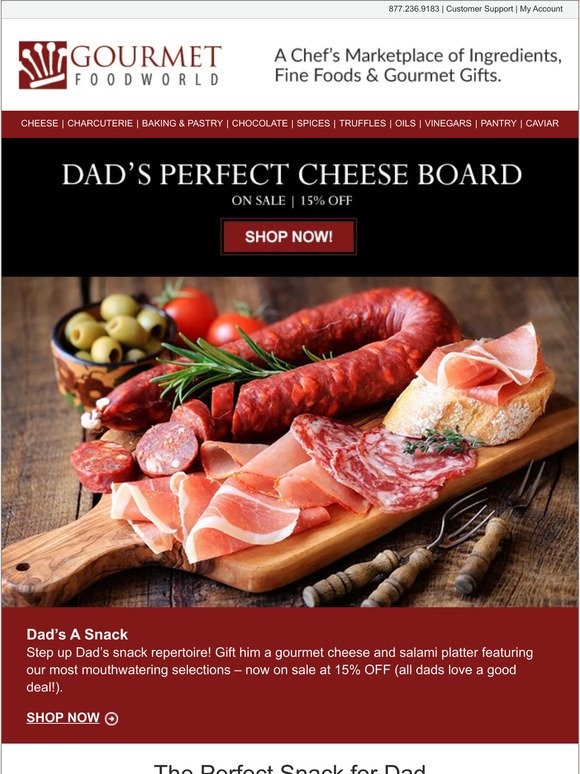 Give Dad a Delicious Surprise: 15% OFF Gourmet Snacks!