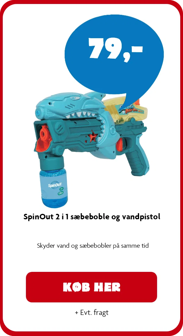 2 i 1 sæbeboble og vandpistol