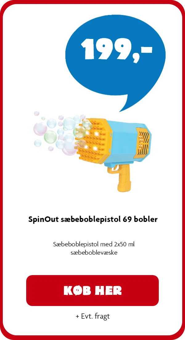 Sæbeboblepistol 69 bobler