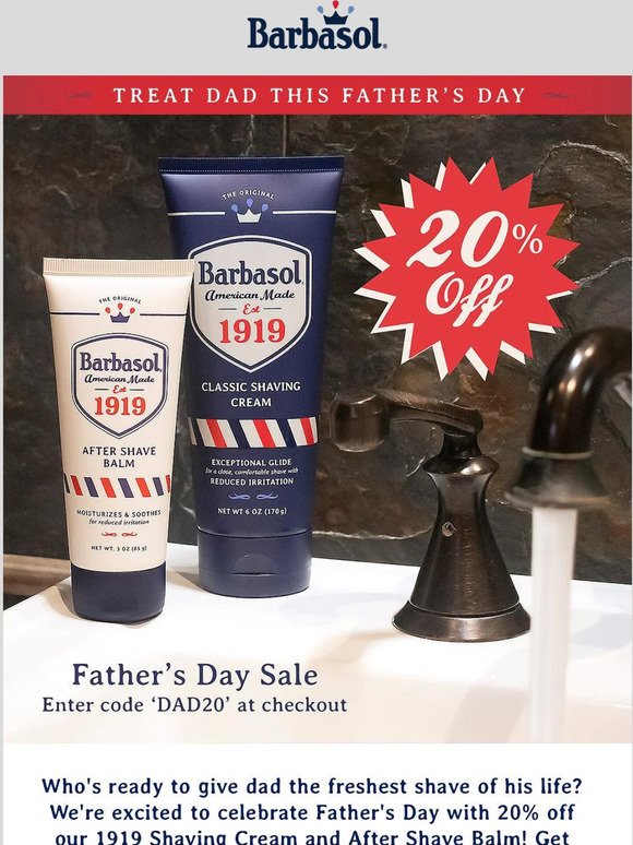🪒 Save 20% on Father's Day Gifts!