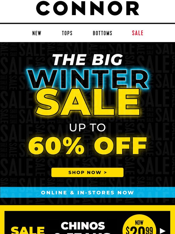 The Big Winter Sale Is On Now! SALE Up To 60% Off!