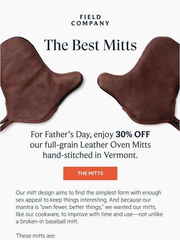 The Best Leather Oven Mitts — 30% Off For Father's Day