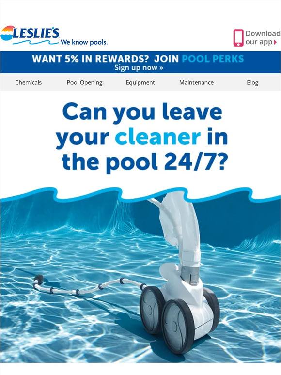 Leslie's Pool Supply 💭 Can Your Pool Cleaner Run 24/7? (Yes OR No