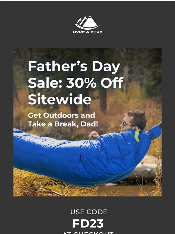 Father's Day Sale! 30% Off Sitewide 🏕️