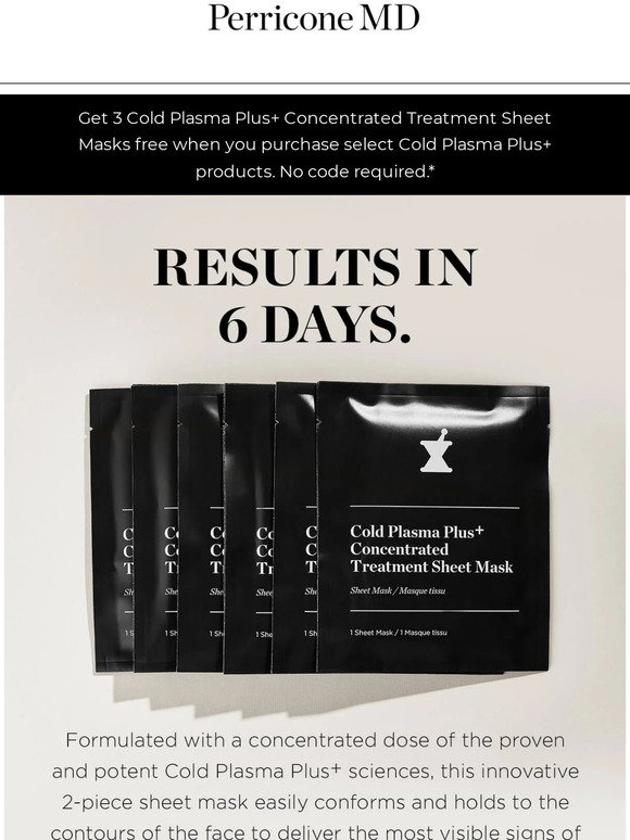 Get a free gift with your purchase of Cold Plasma Plus+.