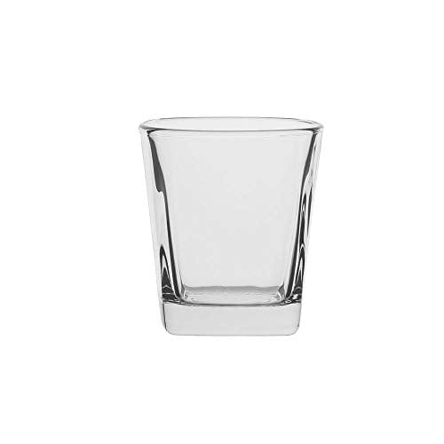 Image of AmazonCommercial Whiskey Rocks Glasses, Fluted Lowball - Set of 6, Clear, 9.4 oz