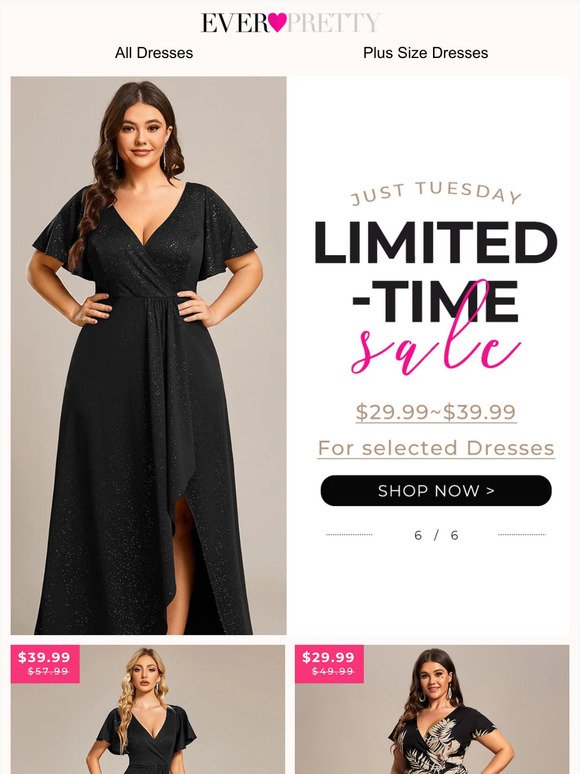 $29.99~$39.99 For Selected Dresses | Just Tuesday