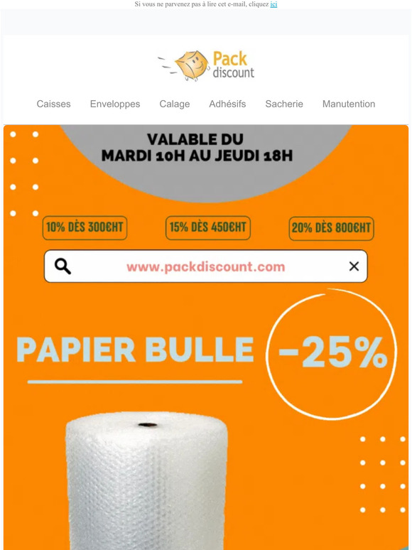 👍Plus que quelques HEURES : jusqu'à -25% sur les papiers bulles !