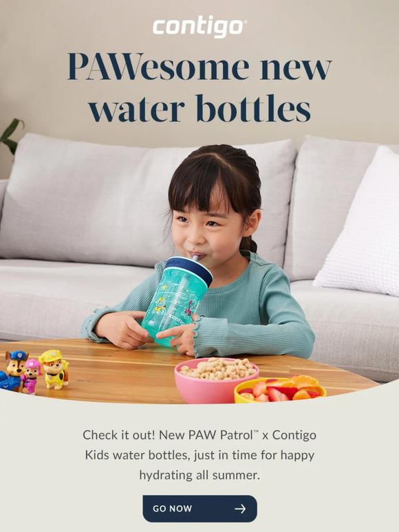  Contigo Paw Patrol Kids Plastic Water Bottle, Leighton