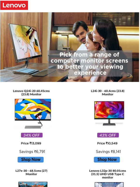 Dive into the World of Spectacular Displays with Lenovo Monitors! Upgrade your viewing experience today!