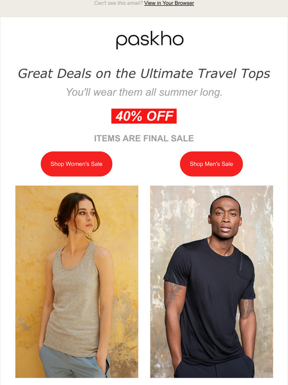 Summer Tops, 40% Off