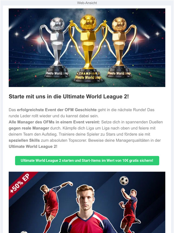 🏆 Ultimate World League 2 startet jetzt!