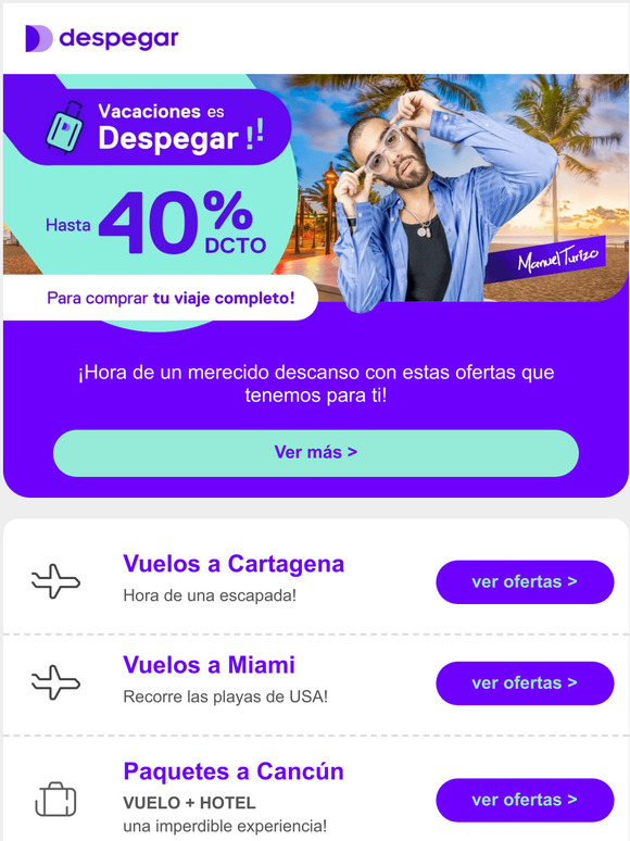 ¡Vacaciones es Despegar!  😎