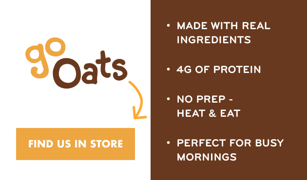 Find Us In Store – Real ingredients • 4 grams of protein • No prep • Perfect for busy mornings