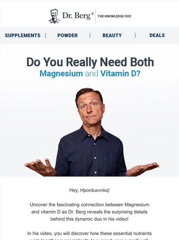 Dr Berg Magnesium and Vitamin D Milled