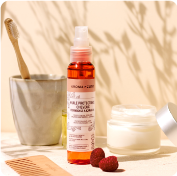 Huile protectrice cheveux framboise & karanja bio