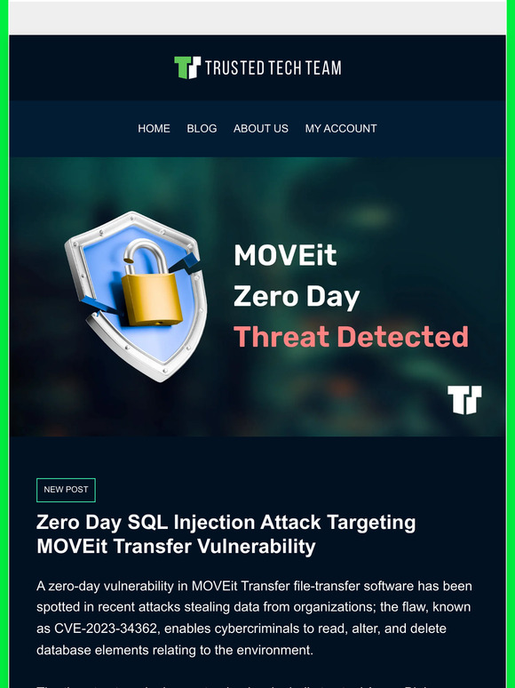 Trusted Tech Team: Zero Day SQL Injection Attack Targeting MOVEit ...