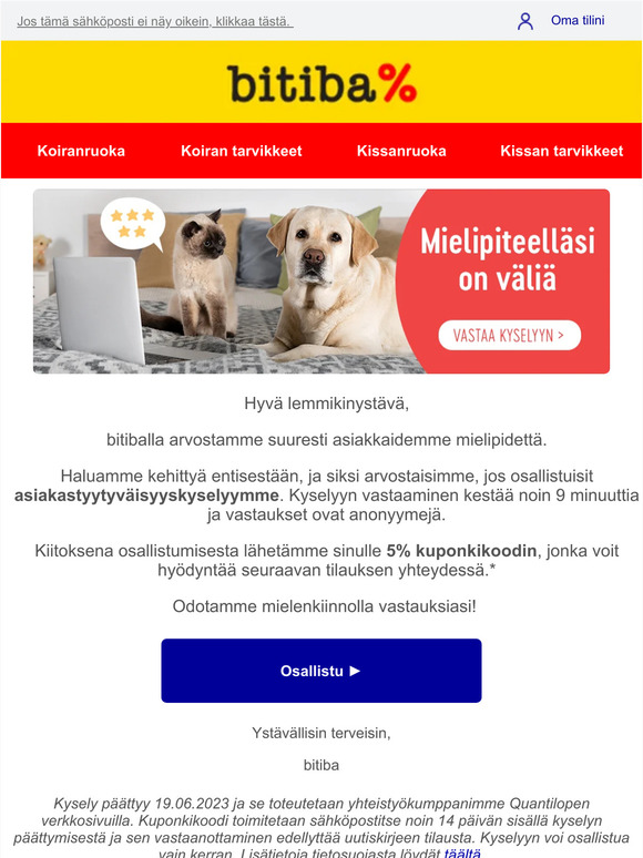 Mielipiteelläsi on merkitystä!
