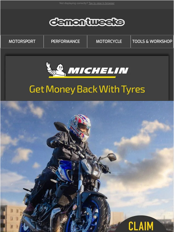 Get £30 back with Michelin 🏃💰