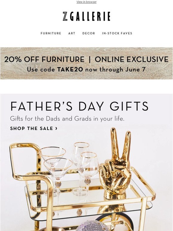 20% Off Fabulous Father's Day Gifts 