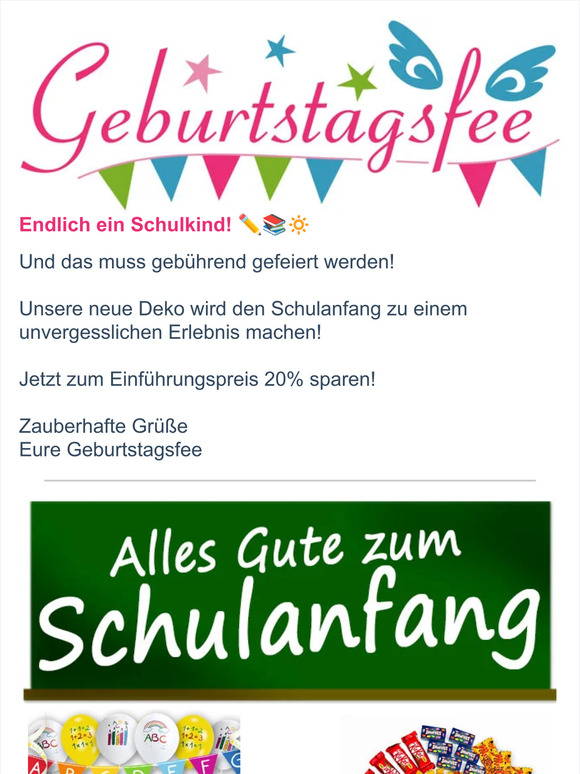 20% - Deko zur Einschulung 📚