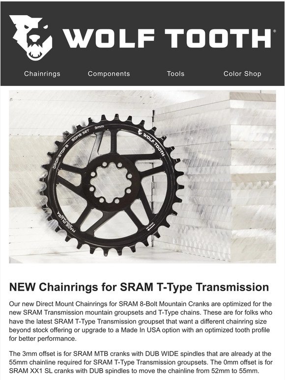 NEW Chainrings for SRAM T-Type Transmission