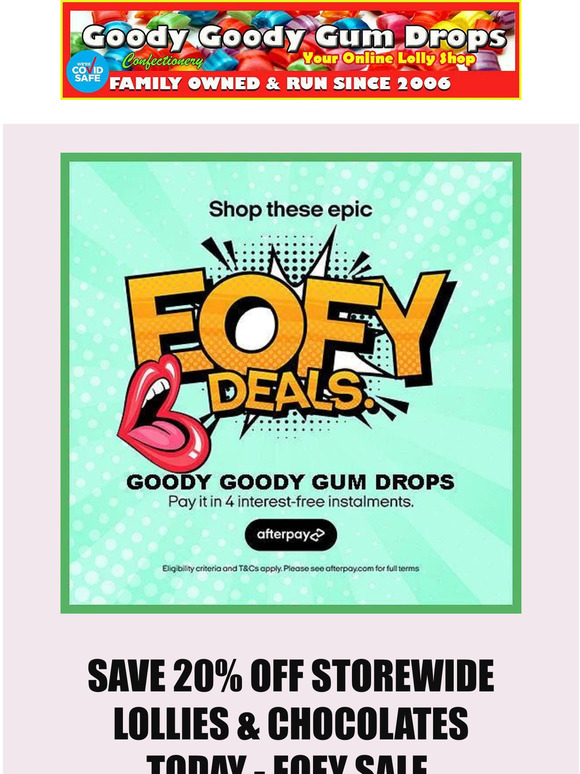 EOFY 20% OFF Special SALE - Ends soon - SAVE 20% Storewide today