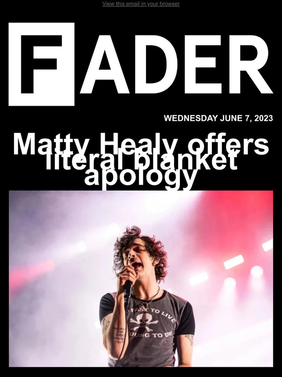 Matty Healy offers literal blanket apology and more