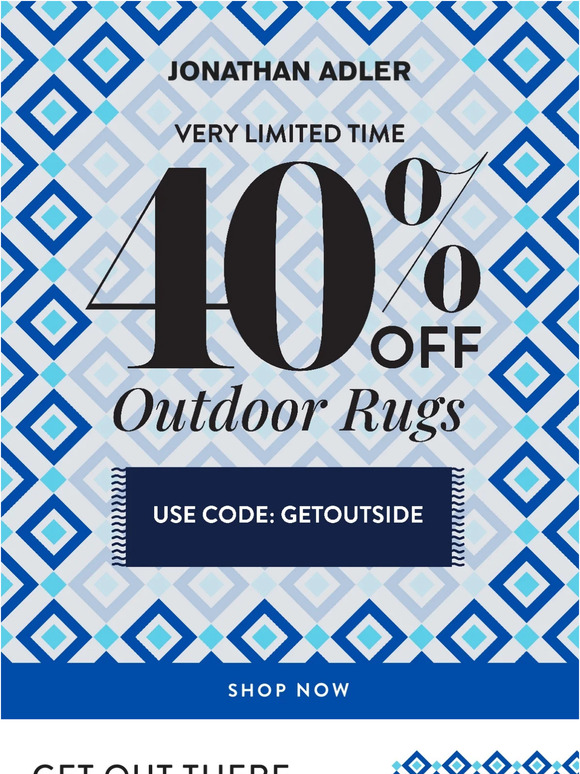 Jonathan Adler Limited Time Only 40 OFF Outdoor Rugs Milled