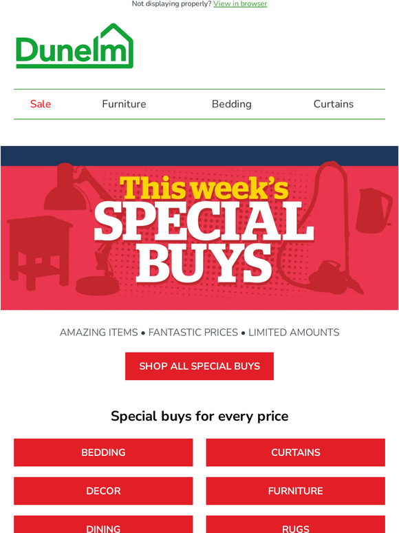 Dunelm SALE Special Buys have landed! Milled